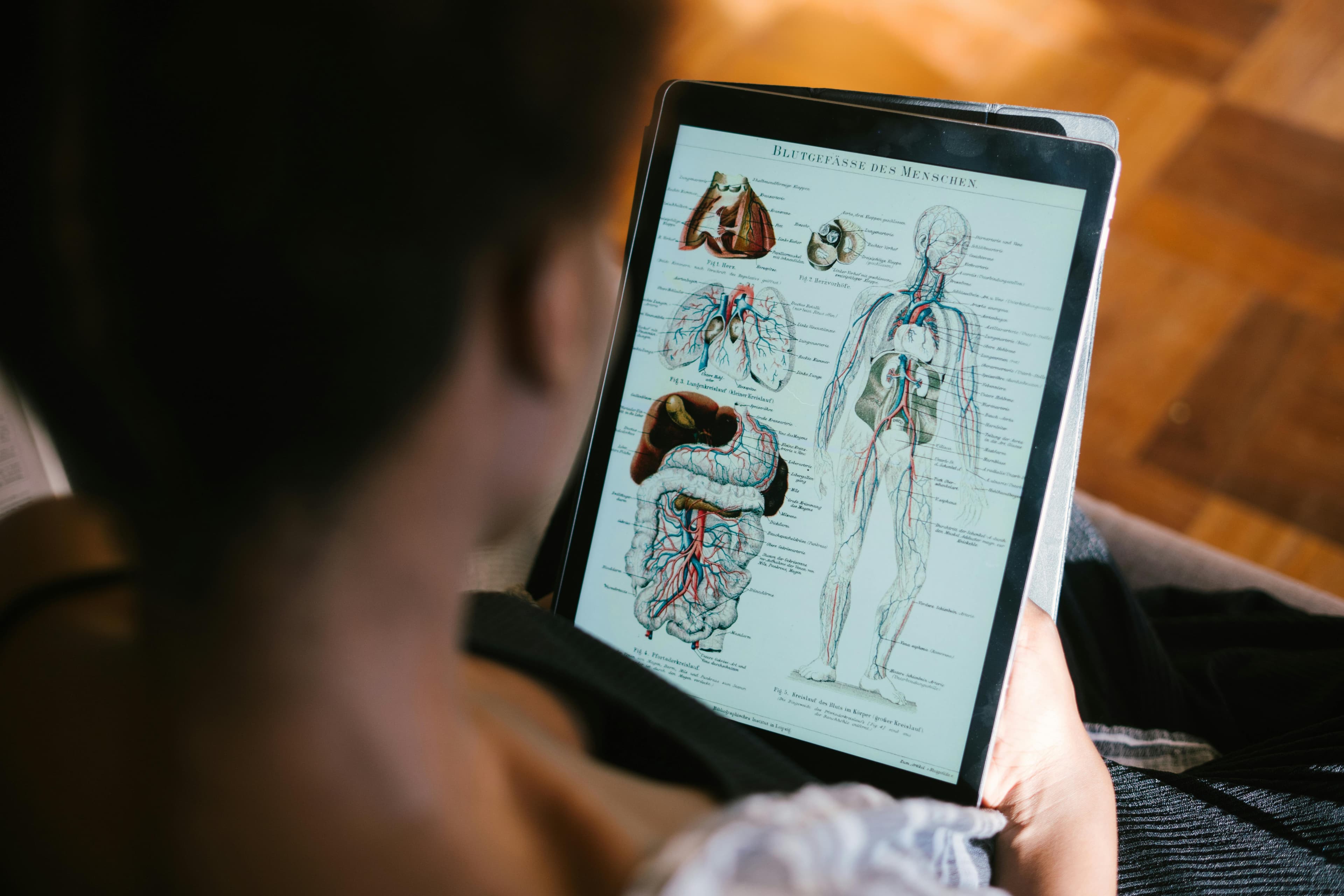 Medical professional with laptop